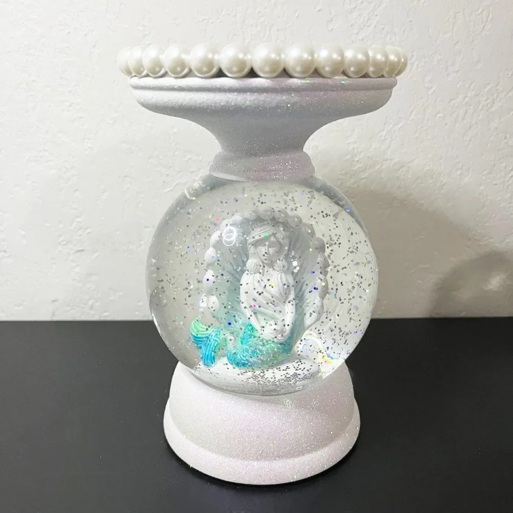 Bath‎ & Body Works Mermaid Water Globe 3-Wick Candle Holder - Picture 7 of 8